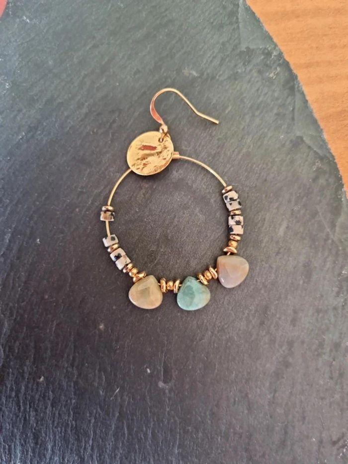 Boucles d'oreilles dorées à l'or fin 24 Carats - photo numéro 3