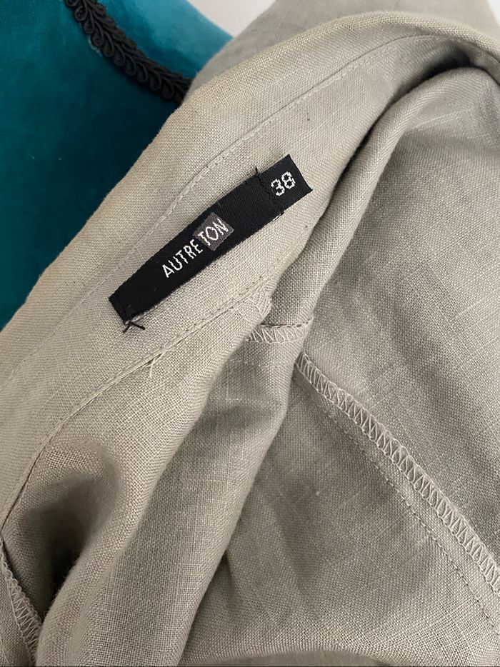 Veste Automne Lin Grise  Autre Ton - photo numéro 9