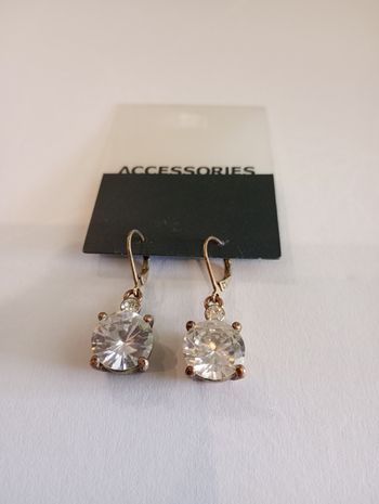 Boucles d'oreille strass blancs