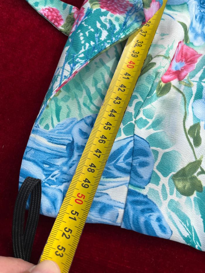 Superbe robe vintage Fleurie Volants Froufrou Afibel T 48 - photo numéro 12