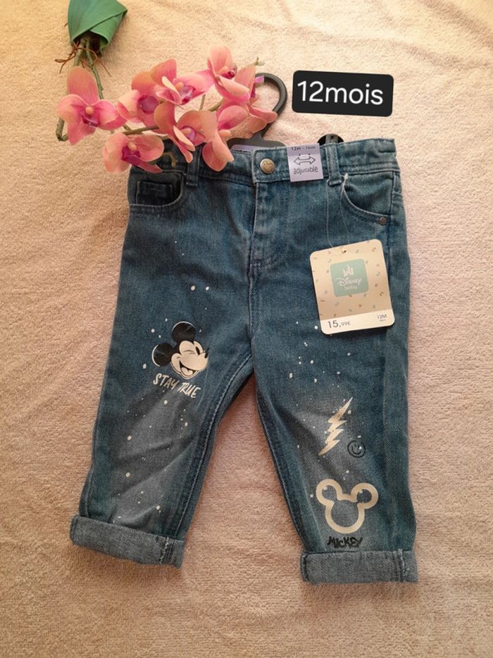 Jeans mickey 12mois neuf avec étiquette