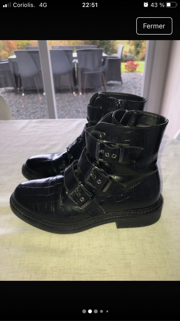 Bottes/ boots noires - photo numéro 2