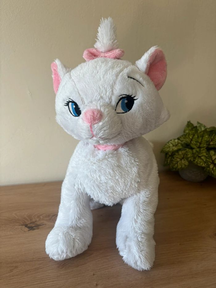 Grosse peluche chat Marie blanc rose les aristochats Disney nicotoy