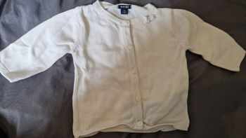 Gilet blanc kiabi 3 mois fille