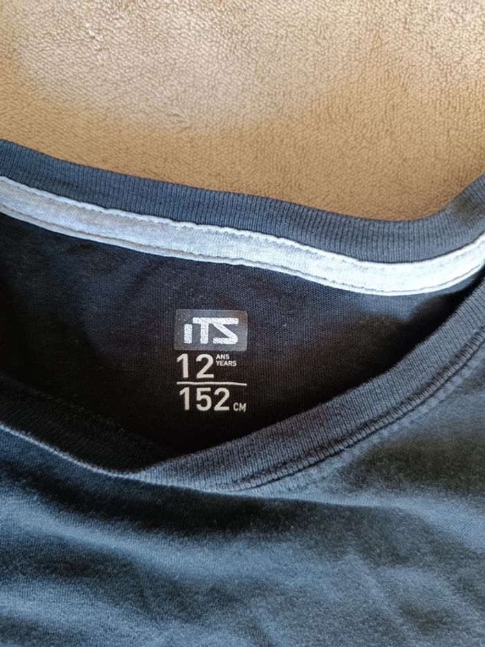 T-shirt noir ITS taille 12 ans - photo numéro 2