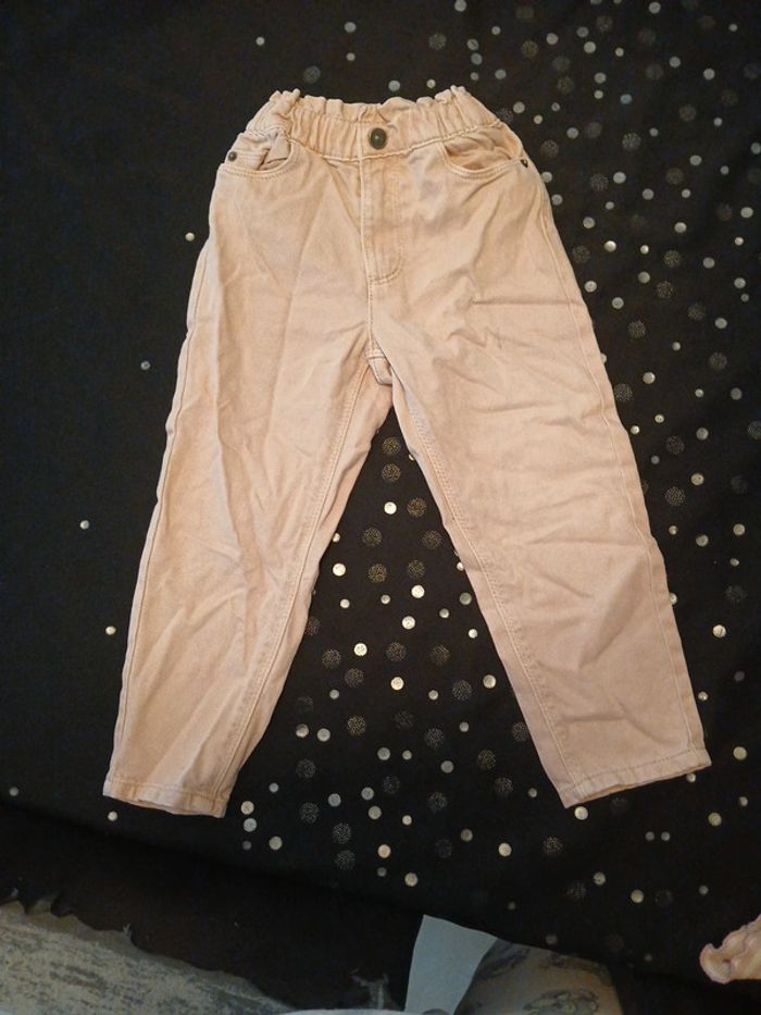 Jeans fille rose