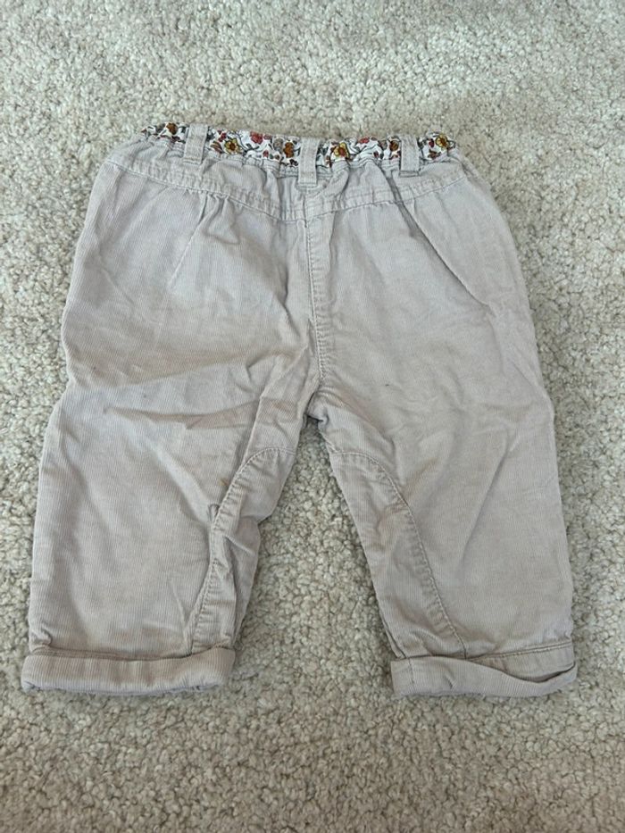 Pantalon en velours beige fille - sergent major - 9 mois - photo numéro 3