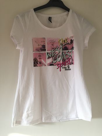T-shirt blanc « the West Coast Spirit » Colours Of the World Taille S