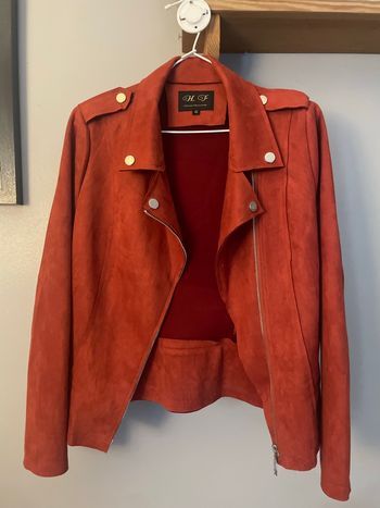 Veste suédine rouille 