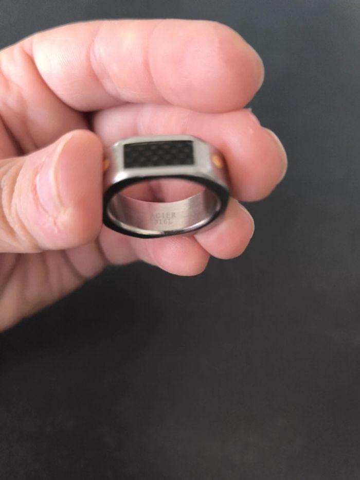 Bague acier homme - photo numéro 4