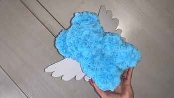 Ourson en fleur artificielle