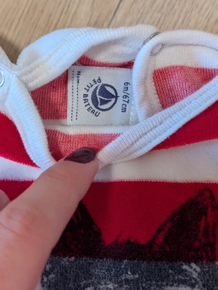 Lot de 3 pyjamas velours Petit bateau - Taille : 6 mois - photo numéro 7