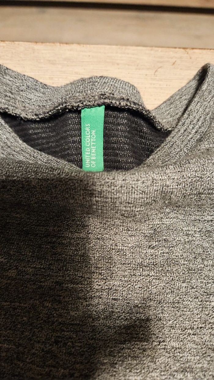 Robe courte évasée grise à manches longues, Benettol, 8/9 ans, nickel - photo numéro 6