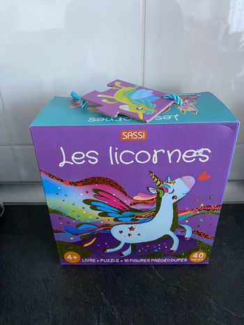 Livre + puzzle licorne