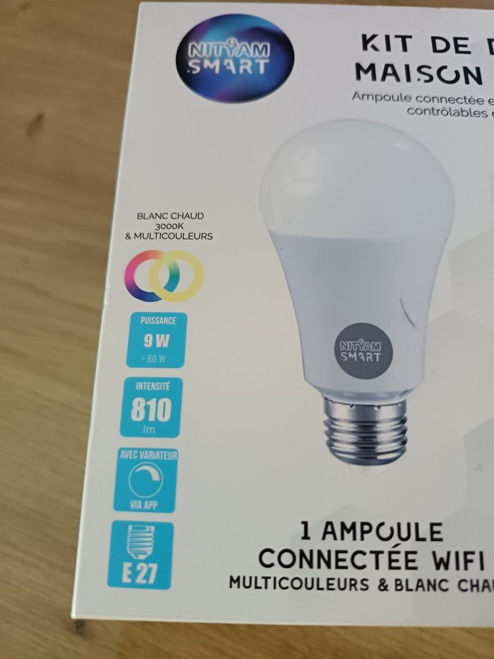 Kit  prise et ampoule connectées neuves  de marque NITYAM - photo numéro 4