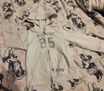 Veste sweat à capuche 4/5 ans