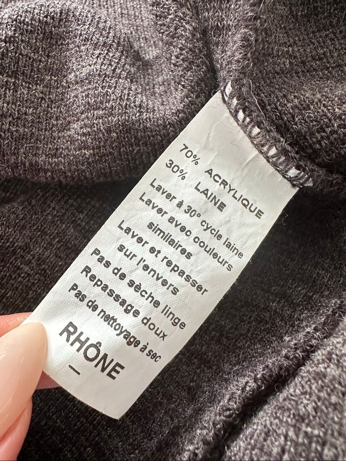 Pull oversize en laine gris et bleu Vintage T46 3XL - photo numéro 8