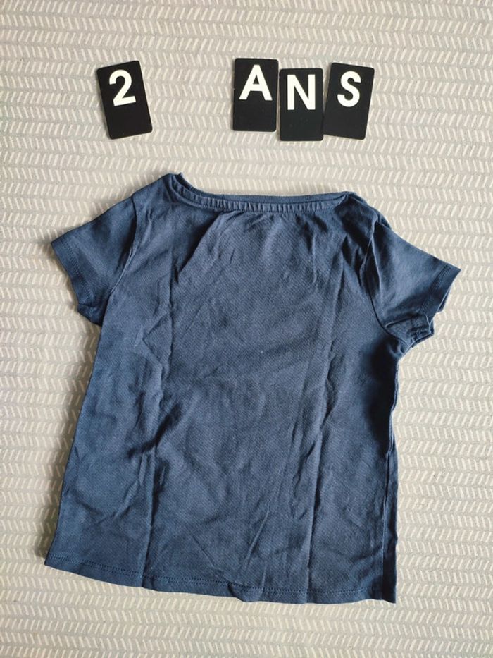 T-shirt manches courtes à effets paillettes pour fille – Taille 18 mois Marque : Vertbaudet - photo numéro 5