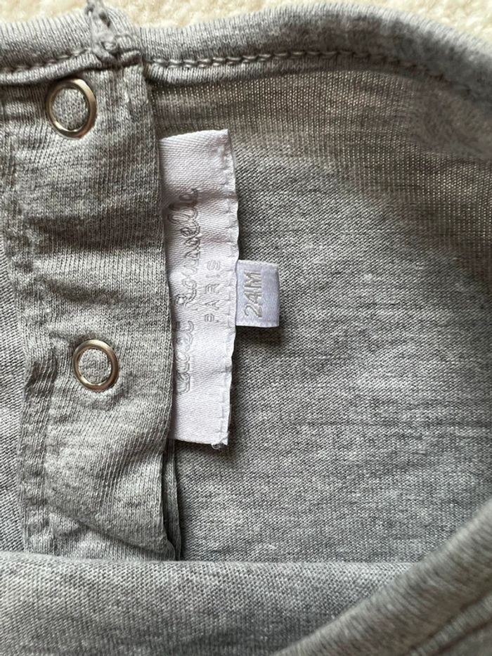 T-shirt gris cadet Rousselle 24 mois - photo numéro 3