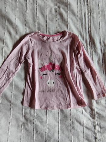 tee shirt manches longues licorne 3 ans