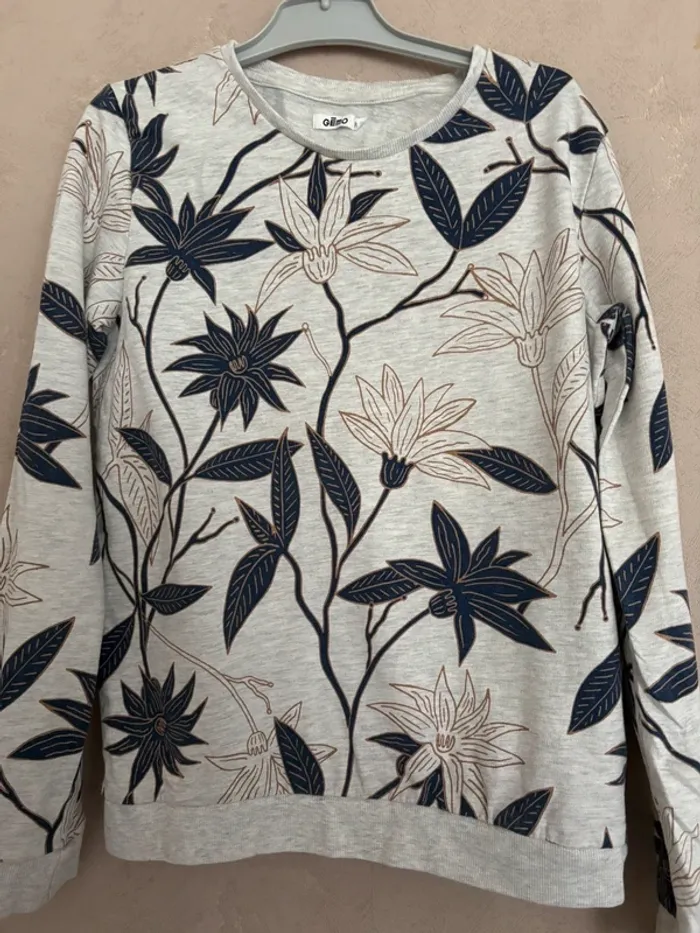 Sweat fleuri fille taille 14 ans - photo numéro 2