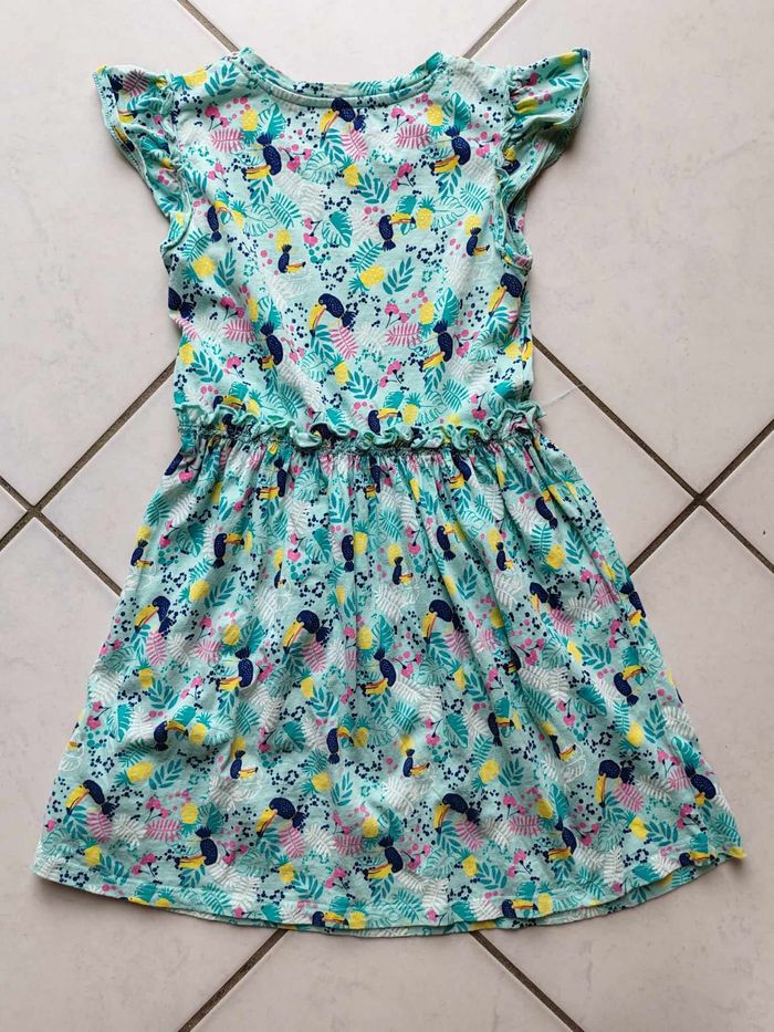 Robe tropical Toucan bleue Tissaia 8 ans neuve - photo numéro 3