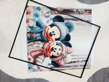 Decoration murale Impression sur toile tissus 70x70 neuf à encadrer