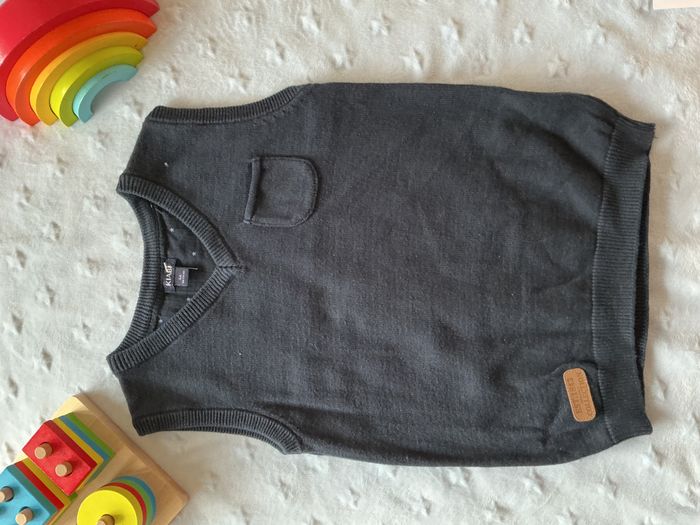 pull sans manches marine poche poitrine 5 ans kiabi - photo numéro 2