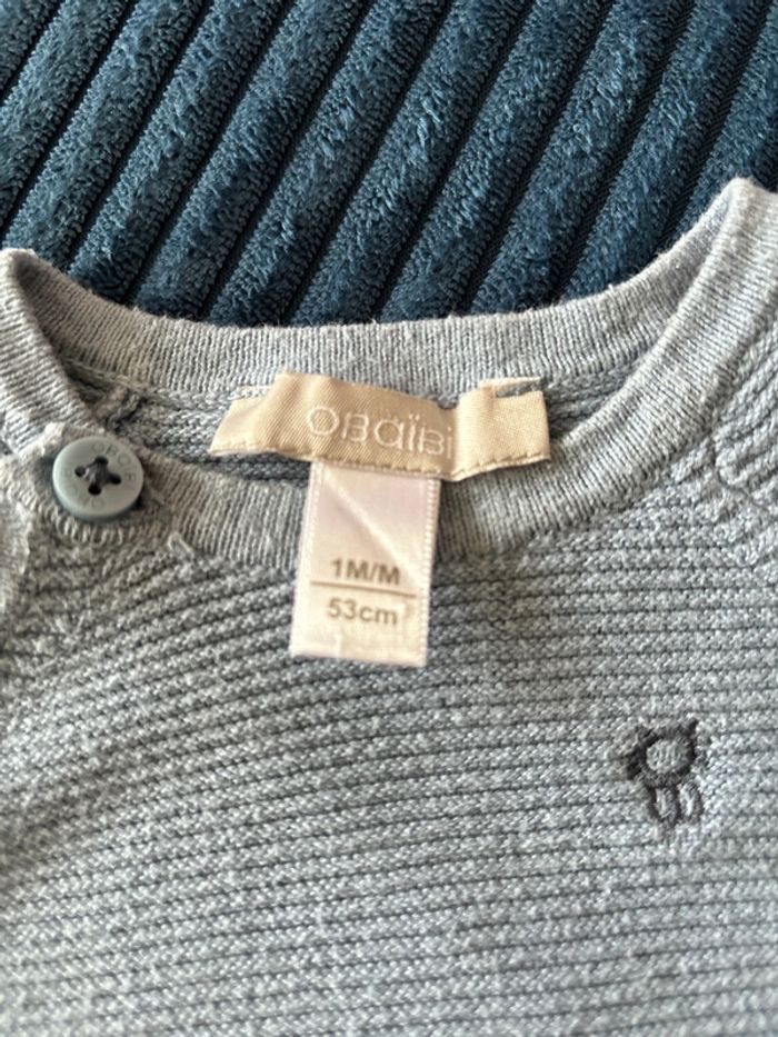 Lot de 2 pull/gilet 1 mois Obaïbi - photo numéro 4