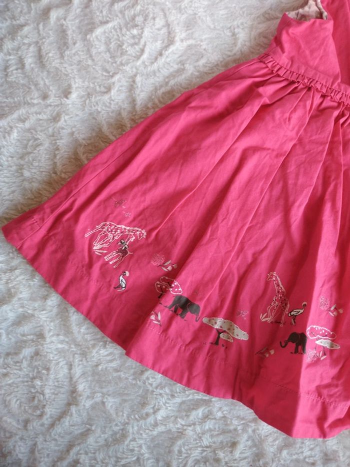 Ensemble (robe + boomer culotte) Fille 12 mois animaux savane éléphant Sergent major - photo numéro 4