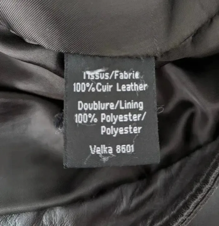 Veste zippée en cuir véritable - Saint Hilaire - taille 42 - photo numéro 10