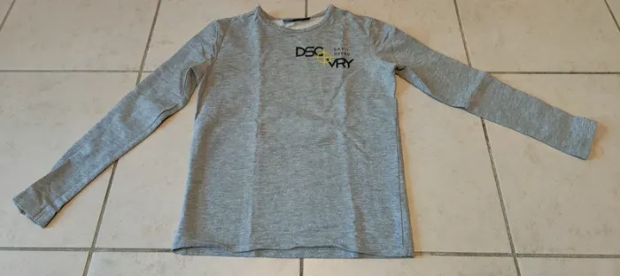 Tee-shirt manches longues épais gris Pepperts taille 10/12 ans