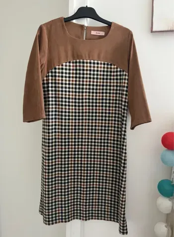 Robe casual marron Festa T38