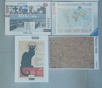 Lot de 4 puzzles 1000 pièces très bon état