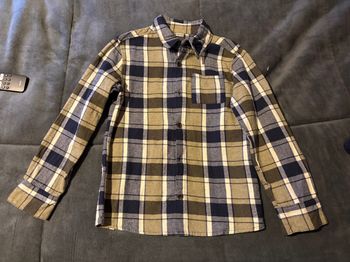 Chemise à carreaux kaki 7/8 ans 122-128