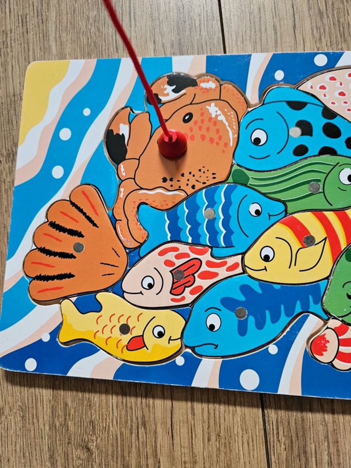 Puzzle avec aimants pour pêcher les poissons - photo numéro 3