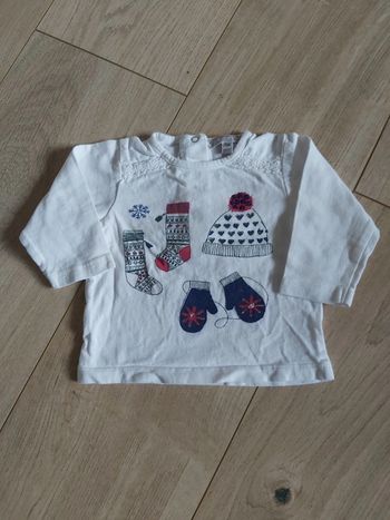 Tee-shirt manches longues fille Grain de blé 3 mois en très bon état (78)