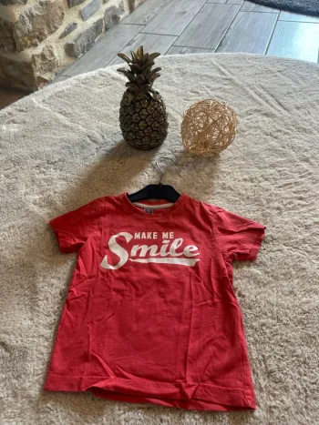 T-shirt simple Tape à l’œil 3 ans rouge