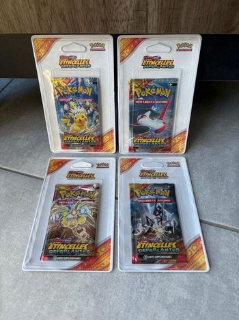 Carte Pokémon : 4 Booster blister plastique Artset EV8 Étincelles Déferlantes écarlate et violet
