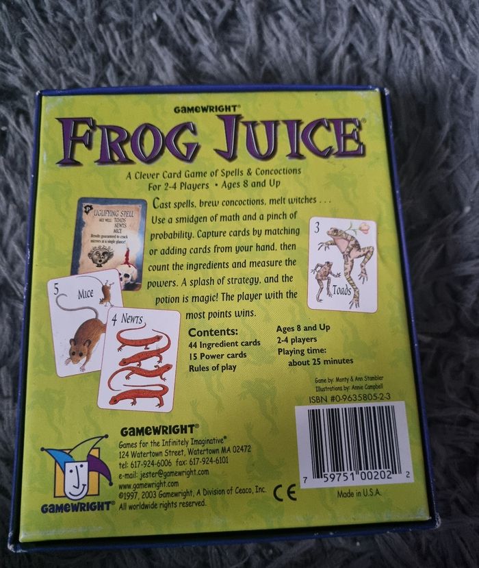 Jeu de carte Frog Juice à partir de 8ans - photo numéro 2