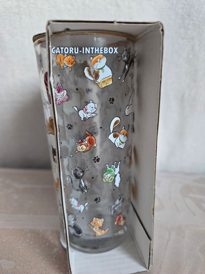 2 Verre Chats Disney Cats Marie Berlioz Toulouse Aristochats Cheshire Lucifer Diana Oliver - photo numéro 2