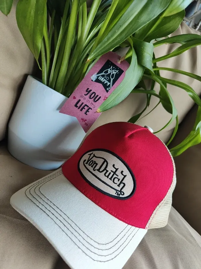 Casquette Trucker Von Dutch beige