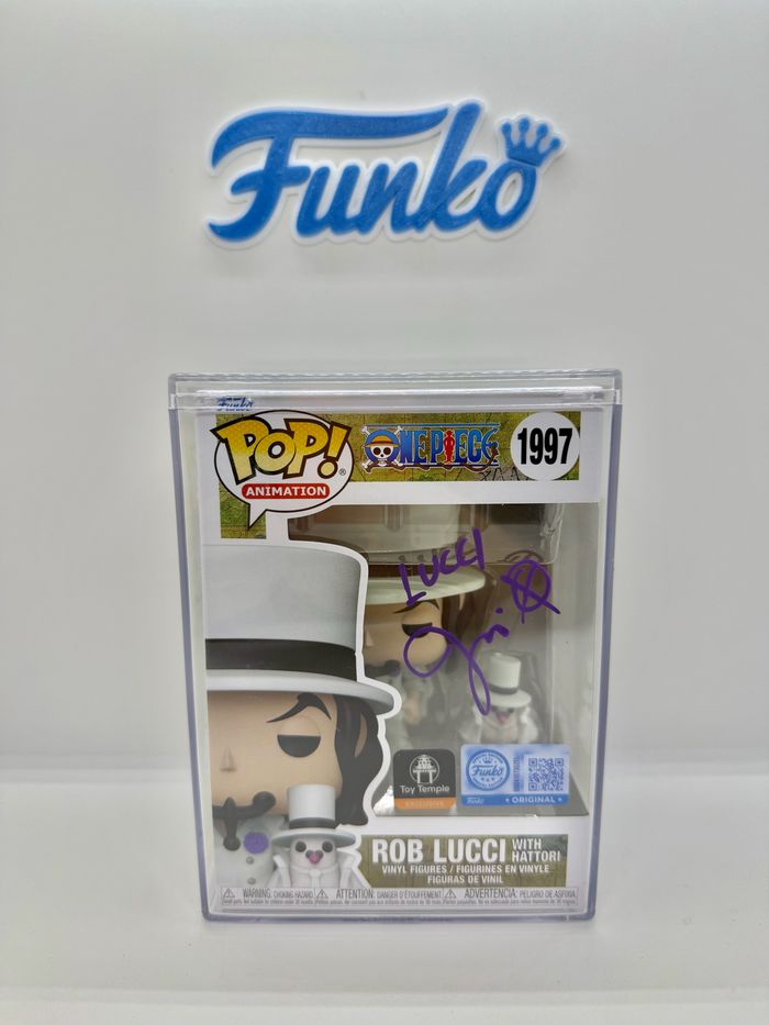 Funko Pop One Piece Rob Lucci Funko 1997 signé Jason Liebrecht JSA
