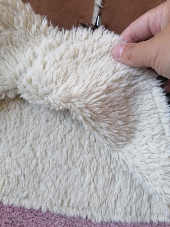 Manteau fille f.fourrure camel - photo numéro 4