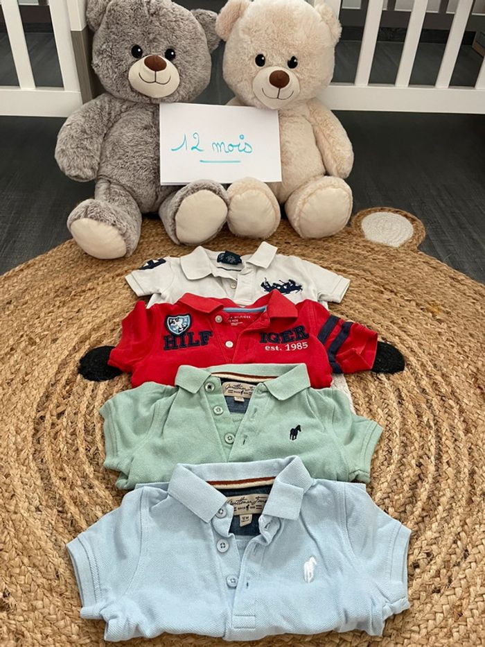 Lot polos MC 12 mois