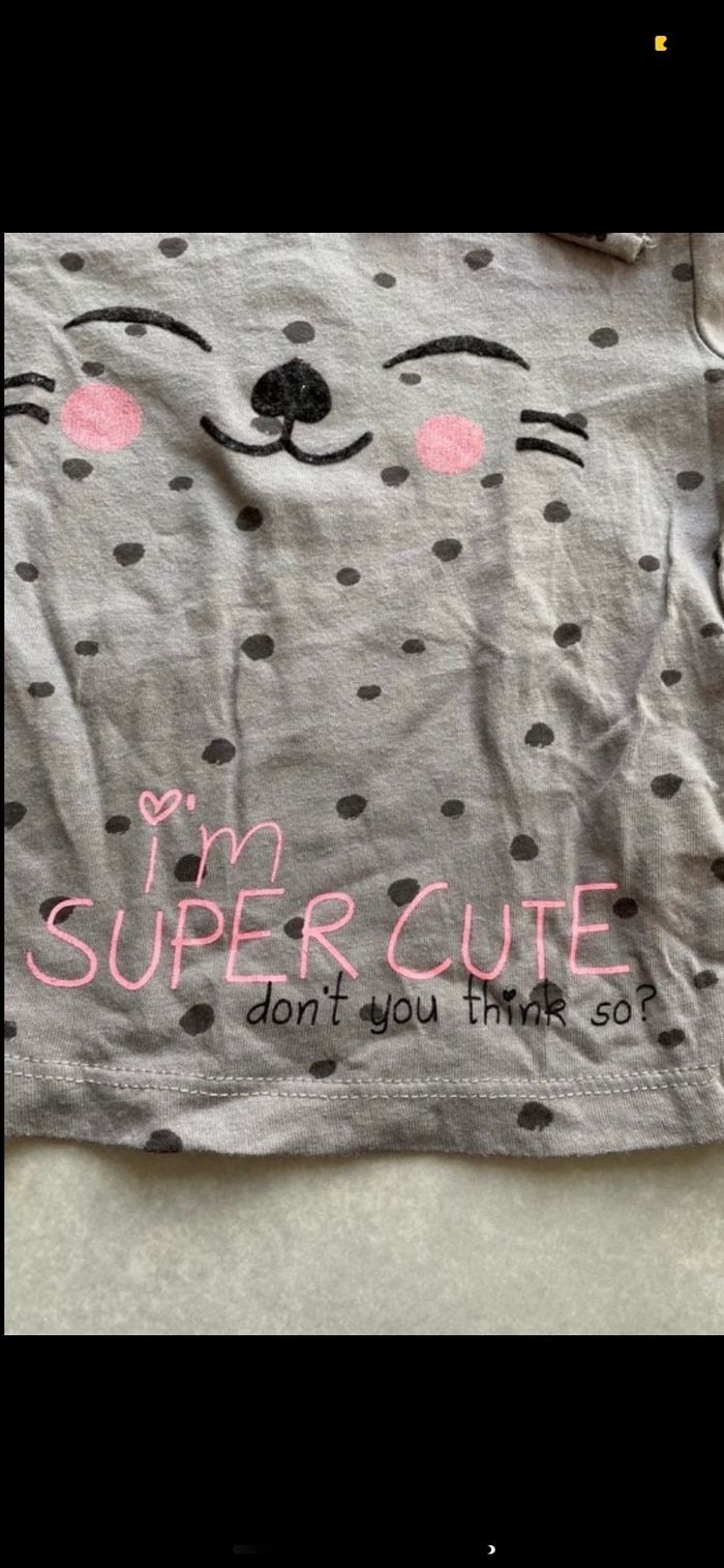 Tee shirt manches longues Chat 6 mois - photo numéro 8