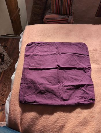 Housse bordeaux coussin 60X60 cm