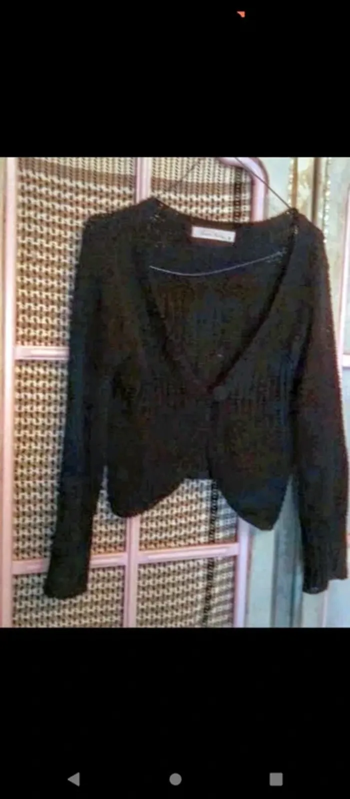 Gilet noir manches longue cache cache