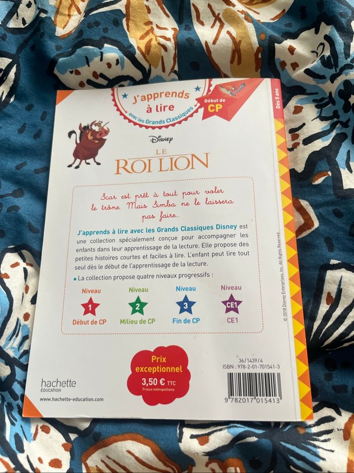 Livre j’apprends à lire en cp le roi lion - photo numéro 2