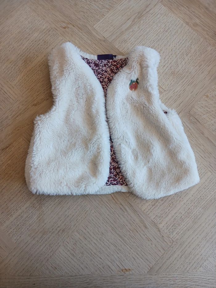 Gilet moumoute  24 mois fille sergent major tbe
